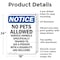 Signmission No Pets Allowed Service Animals Welcome, 18 in W x Rectangle, Aluminum OS-2PACK-NS-A-1824-V-16162 - alternate 4